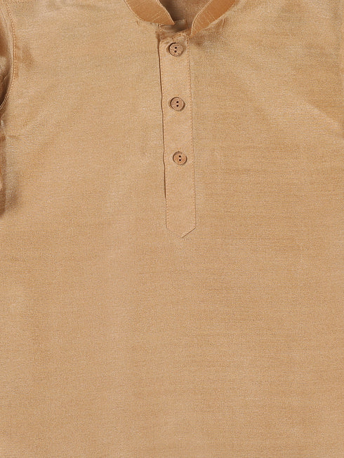 Vastramay SISHU Boy's Rose Gold & Maroon Kurta With Dhoti Pant Set
