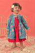 VASTRAMAY SISHU Girl's Red Anarkali Dress With Printed Jacket
