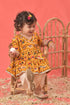 VASTRAMAY SISHU Girls Yellow Angrakha Style Patola Print Kurta Dhoti Set