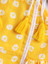 Vastramay Girl's Yellow Kurta And Dhoti Pant Set