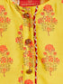 Vastramay SISHU Girl's Orange-Base-Printed Cotton Blend Kurta Patiyala Set