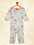 Vastramay SISHU Girl's Multicolor-Base Cream Kurta pant Set