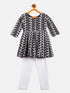 Vastramay SISHU Girl's Black Chikankari Kurta Leggings Set