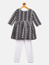Vastramay SISHU Girl's Black Chikankari Kurta Leggings Set