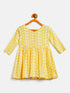 Vastramay SISHU Girl's Mustard Chikankari Kurta Leggings Set