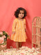 Vastramay SISHU Girl's Orange Chikankari Cotton Kurta