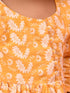 Vastramay SISHU Girl's Orange Chikankari Cotton Kurta