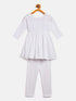 Vastramay SISHU Girl's White Chikankari Kurta Leggings Set