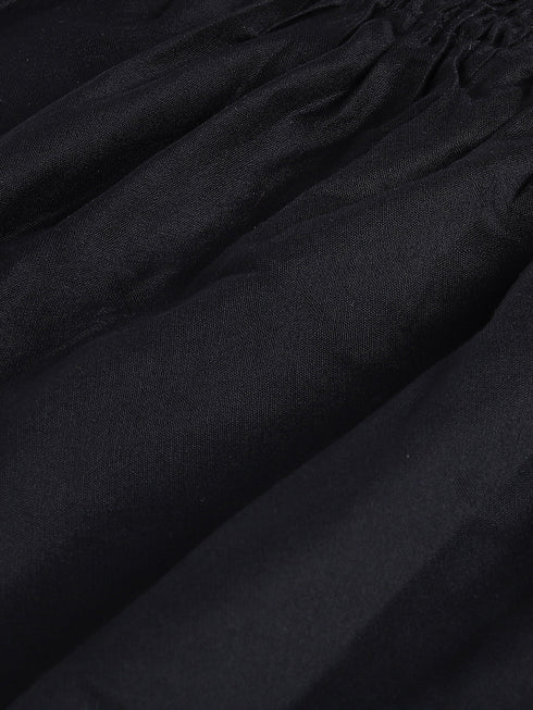 Vastramay SISHU Girl's Black Mirror Kurta Pyjama Set