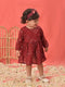 Vastramay SISHU Girl's Maroon Mirror Kurta