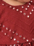 Vastramay SISHU Girl's Maroon Mirror Kurta