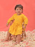 Vastramay SISHU Girl's Yellow Mirror Kurta