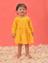 Vastramay SISHU Girl's Yellow Mirror Kurta