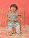 Vastramay SISHU Girls Green Ikaat print A-Line Kurta Pyjama Set