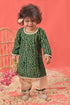 VASTRAMAY SISHU Girls Green Bandhni Print Kurta And Patiala Set