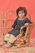 VASTRAMAY SISHU Girls Navy Blue Bandhni Print Kurta And Patiala Set