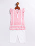 Vastramay Girl's Pink Kurta Set