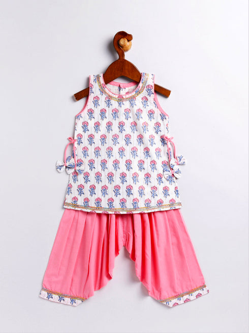 Vastramay Girl's Multi Color Kurta And Patiala Set