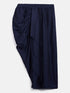 Vastramay SISHU Girl's Navy Blue Draped Skirt With Crop Top