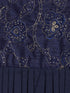 Vastramay SISHU Girl's Navy Blue Draped Skirt With Crop Top