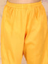 Vastramay Girl's Yellow Mirror Kurta Pyjama Set