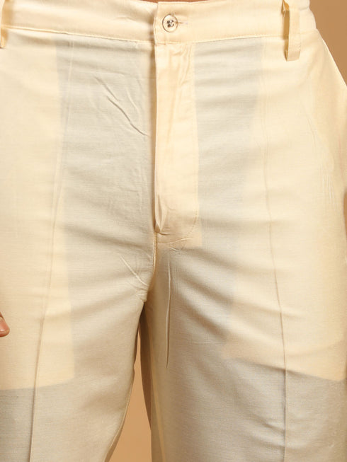 Vastramay Cream Mirror Baap Beta Combo Set