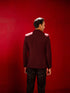 Vastramay Men's Maroon Silk Blend Blazer