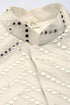 VASTRAMAY Cream Mirror Work Indo Western Baap Beta Set