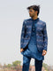 Vastramay Men's Navy Blue Silk Embroidered Jodhpuri
