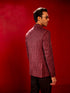 Vastramay Men's Maroon Sequined Jodhpuri