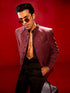 Vastramay Men's Maroon Sequined Jodhpuri