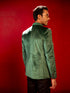 Vastramay Men's Green Velvet Jodhpuri