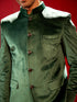 Vastramay Men's Green Velvet Jodhpuri