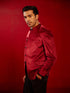 Vastramay Men's Maroon Velvet Jodhpuri