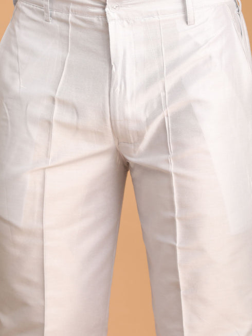 Vastramay Men's Aqua Blue Mirror Kurta Pant Set