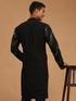 Vastramay Men's Black Mirror Kurta