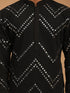 Vastramay Men's Black Mirror Kurta
