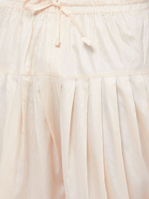 Vastramay Men's Pink Ethnic chikankari Kurta Dhoti set