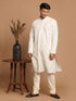 Vastramay Men's Gray Ethnic Mirror Kurta