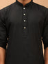 Vastramay Men's Black Viscose Kurta Pyjama And Dupatta Set
