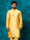 Vastramay Men's Mustard Viscose Kurta
