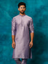 Vastramay Men's Purple Viscose Kurta
