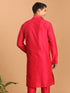 Vastramay Men's Valentino Pink Viscose Kurta