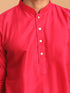 Vastramay Men's Valentino Pink Viscose Kurta