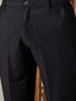 Vastramay Men's Black Mirror Georgette Kurta Pant Set