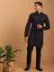 Vastramay Men's Navy Blue Kurta Pant Set