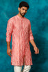 SHRESTHA BY VASTRAMAY Men's Onion Pink Embellished Kurta