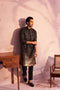 SHRESTHA By VASTRAMAY Men's Black Georgette Zari With Sequins Worked Kurta pant Set