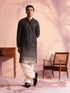 SHRESTHA By VASTRAMAY Men's Black Georgette Zari With Sequins Worked Kurta Patiala Set