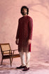 SHRESTHA By VASTRAMAY Men's Maroon Georgette Zari With Sequins Worked Kurta pant Set